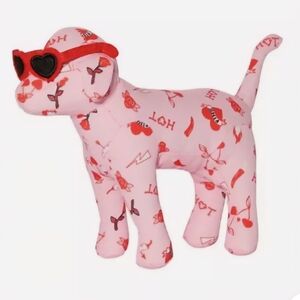 Victoria's Secret  Mini Plush Dog With ❤️ Glasses VD Edition 2025 NWT